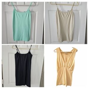 $25 For FOUR Stretchy Spaghetti Strap Tank Tops